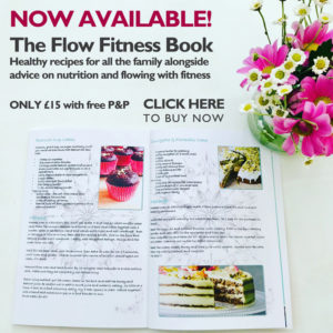 Flow Fitness Book with recipes and nutritional advice